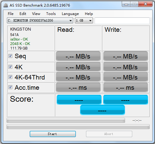 AS SSD Benchmark(SSD硬盘测速工具) V2.0.6485.19676 多国语言绿色版