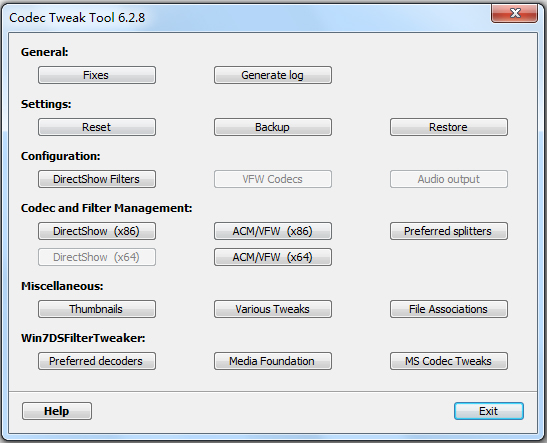 K-Lite Codec Tweak Tool(解码器修复工具) V6.2.8 绿色版